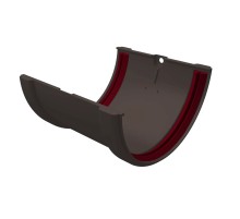 Соединитель желобов ПВХ Grand Line Графит (RAL 7024)